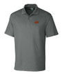 Oklahoma State Cowboys Cutter & Buck Genre Textured Solid Mens Polo Elemental Grey Mannequin