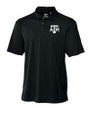 Texas A&M Aggies Cutter & Buck Genre Textured Solid Mens Polo BL_MANN_HG 