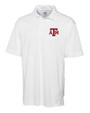 Texas A&M Aggies Cutter & Buck Genre Textured Solid Mens Polo White Mannequin