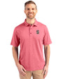 Stanford Cardinal  Cutter & Buck Forge Heathered Stretch Mens Polo Cardinal Red Heather Front
