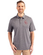 Oklahoma Sooners  Cutter & Buck Forge Heathered Stretch Mens Polo Charcoal Heather Front