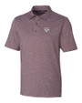 Texas A&M Aggies Cutter & Buck Forge Heathered Stretch Mens Polo Bordeaux Heather Mannequin