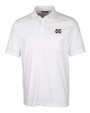 Mississippi State Bulldogs Cutter & Buck Advantage Tri-Blend Jersey Mens Pocket Polo White Mannequin