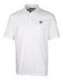 North Carolina Tar Heels Cutter & Buck Advantage Tri-Blend Jersey Mens Pocket Polo White Mannequin