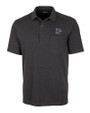 Memphis Tigers Cutter & Buck Advantage Tri-Blend Jersey Mens Pocket Polo Black Heather Mannequin