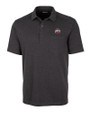 Ohio State Buckeyes - Cutter & Buck Advantage Tri-Blend Jersey Mens Pocket Polo Black Heather Mannequin