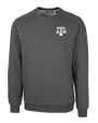 Texas A&M Aggies Cutter & Buck Saturday Cotton Blend Mens Crew Neck Sweatshirt Charcoal Heather Mannequin