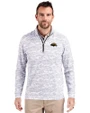 Southern Miss Golden Eagles Cutter & Buck Traverse Stretch Eco Camo Print Quarter Zip Mens Pullover Charcoal Front