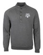 Texas A&M Aggies Cutter & Buck Saturday Cotton Blend Mens Mock Pullover Sweatshirt Charcoal Heather Mannequin