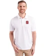NC State Wolfpack Cutter & Buck Advantage Eco Tri-Blend Pique Mens Polo White Front