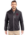 Texas A&M Aggies Cutter & Buck Rainier PrimaLoft® Mens Eco Insulated Full Zip Puffer Jacket Black Front