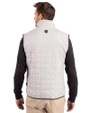 NC State Wolfpack Cutter & Buck Rainier PrimaLoft® Mens Eco Insulated Full Zip Puffer Vest Polished Medium Gray Back