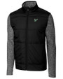 South Florida Bulls Cutter & Buck Stealth Hybrid Quilted Mens Full Zip Windbreaker Jacket Black Mannequin