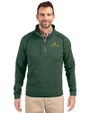 Notre Dame Fighting Irish Cutter & Buck Mainsail Sweater-Knit Mens Half Zip Pullover Jacket Hunter Heather Front