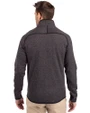 Utah Utes Cutter & Buck Mainsail Sweater-Knit Mens Full Zip Jacket Charcoal Heather Back