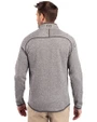 Utah Utes Cutter & Buck Mainsail Sweater-Knit Mens Full Zip Jacket Polished Heather Back