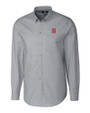 NC State Wolfpack Cutter & Buck Stretch Oxford Mens Long Sleeve Dress Shirt Charcoal Mannequin