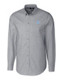 North Carolina Tar Heels Cutter & Buck Stretch Oxford Mens Long Sleeve Dress Shirt Charcoal Mannequin