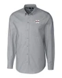 Mississippi State Bulldogs Cutter & Buck Stretch Oxford Mens Long Sleeve Dress Shirt Charcoal Mannequin