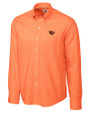 Oregon State Beavers Cutter & Buck Epic Easy Care Nailshead Mens Long Sleeve Dress Shirt College Orange Mannequin