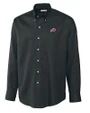 Utah Utes Cutter & Buck Epic Easy Care Nailshead Mens Long Sleeve Dress Shirt Black Mannequin