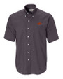 Oklahoma State Cowboys Cutter & Buck Epic Easy Care Nailshead Mens Short Sleeve Dress Shirt Black Mannequin