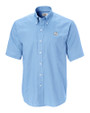North Carolina Tar Heels Cutter & Buck Epic Easy Care Nailshead Mens Short Sleeve Dress Shirt Atlas Light Blue Mannequin