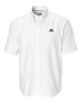 Minnesota Golden Gophers Cutter & Buck Epic Easy Care Nailshead Mens Short Sleeve Dress Shirt White Mannequin