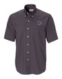 Memphis Tigers Cutter & Buck Epic Easy Care Nailshead Mens Short Sleeve Dress Shirt Black Mannequin