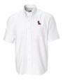 Ole Miss Rebels Cutter & Buck Epic Easy Care Nailshead Mens Short Sleeve Dress Shirt White Mannequin