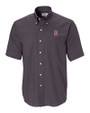 Stanford Cardinal  Cutter & Buck Epic Easy Care Nailshead Mens Short Sleeve Dress Shirt Black Mannequin