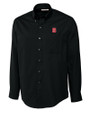 NC State Wolfpack Cutter & Buck Epic Easy Care Fine Twill Mens Long Sleeve Dress Shirt Black Mannequin