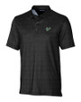 South Florida Bulls Cutter & Buck Pike Micro Floral Print Stretch Mens Polo Black Mannequin
