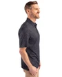 Memphis Tigers Cutter & Buck Pike Micro Floral Print Stretch Mens Polo Black Side
