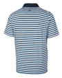 Ole Miss Rebels Cutter & Buck Mens Forge Polo Multi Stripe Atlas Light Blue Mannequin Back