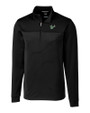 South Florida Bulls Cutter & Buck Traverse Stretch Eco Stripe Quarter Zip Mens Big and Tall Pullover Black Mannequin
