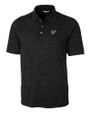 South Florida Bulls Cutter & Buck Advantage Tri-Blend Space Dye Mens Big and Tall Polo Dark Black Mannequin