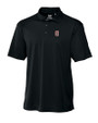 Stanford Cardinal  Cutter & Buck CB Drytec Genre Textured Solid Mens Big and Tall Polo Black Mannequin