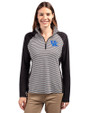 Kentucky Wildcats Cutter & Buck Forge Tonal Stripe Stretch Half Zip Womens Top Black Front