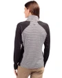 Ohio State Buckeyes- Cutter & Buck Forge Tonal Stripe Stretch Half Zip Womens Top Black Back