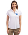 Kentucky Wildcats Cutter & Buck Forge Stretch Womens Short Sleeve Polo White Front