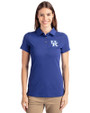 Kentucky Wildcats Cutter & Buck Advantage Eco Tri-Blend Pique Womens Polo Tour Blue Front