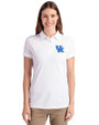 Kentucky Wildcats Cutter & Buck Advantage Eco Tri-Blend Pique Womens Polo White Front