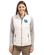 Kentucky Wildcats Cutter & Buck Rainier PrimaLoft® Womens Eco Insulated Full Zip Puffer Vest Coconut Front