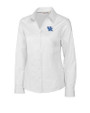Kentucky Wildcats Cutter & Buck Epic Easy Care Fine Twill Womens Long Sleeve Dress Shirt White Mannequin