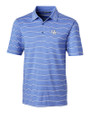 Kentucky Wildcats Cutter & Buck Forge Epic Confidence Recycled Heathered Stripe Stretch Mens Polo Chelan Blue Mannequin