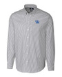 Kentucky Wildcats Cutter & Buck Stretch Oxford Stripe Mens Big and Tall Long Sleeve Dress Shirt Charcoal Mannequin