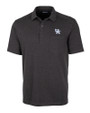 Kentucky Wildcats Cutter & Buck Advantage Tri-Blend Jersey Mens Pocket Polo Black Heather Mannequin
