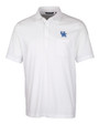 Kentucky Wildcats Cutter & Buck Advantage Tri-Blend Jersey Mens Pocket Polo White Mannequin