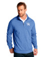 Kentucky Wildcats Cutter & Buck Shoreline Heathered Quarter Zip Mens Pullover Tour Blue Heather Front